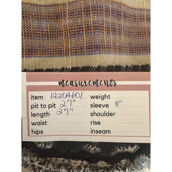 2/$30 ZARA Small Woven BOHO Open-Front Jacket Cardigan Fringe Pom Tassel Trim - Picture 10 of 15